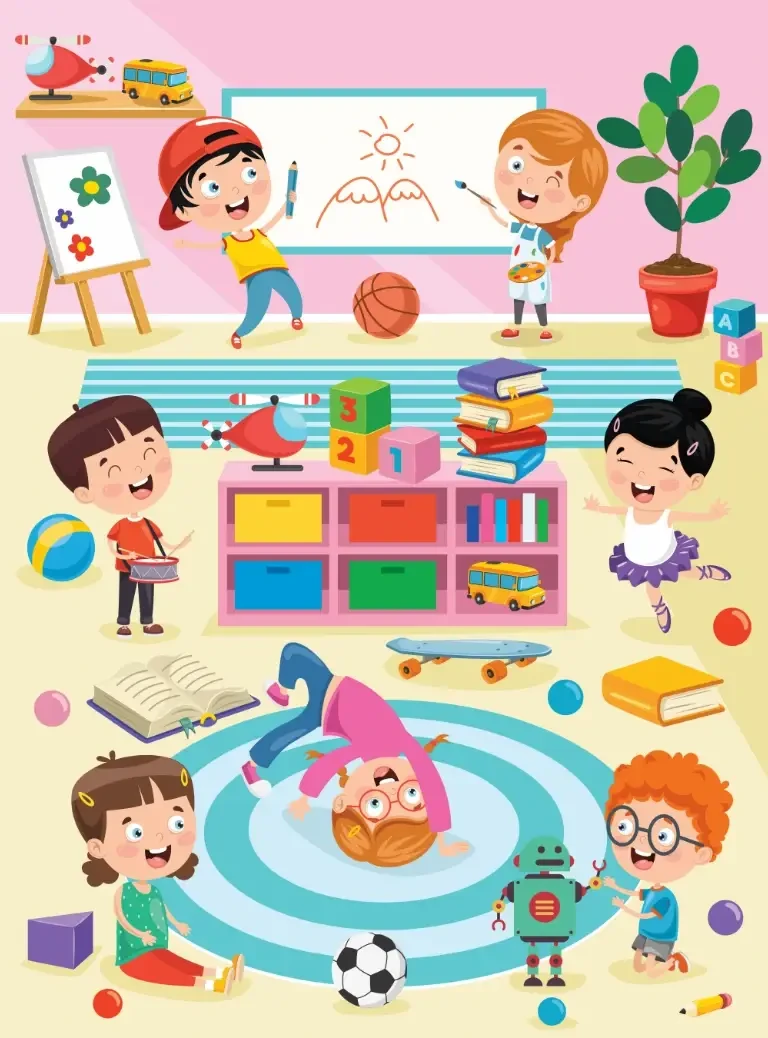 bawiące&nbsp;się dzieci w&nbsp;przedszkolu