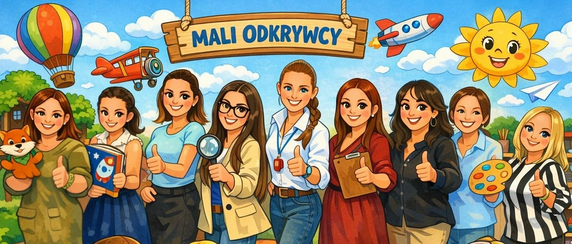 kreskówkowy zespół pedagogów